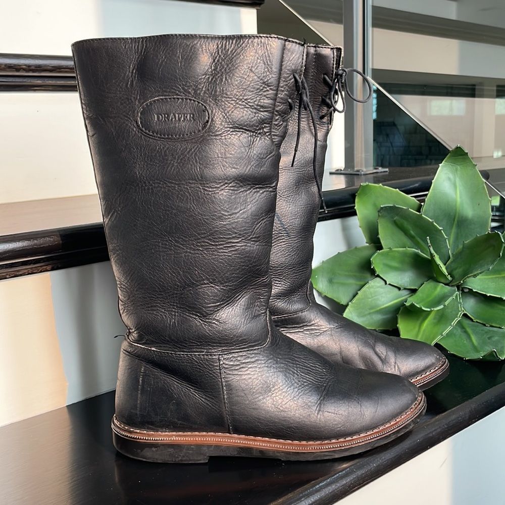 England Leather sheepskin women’s Draped of Glastonbury boots Handmade luxury